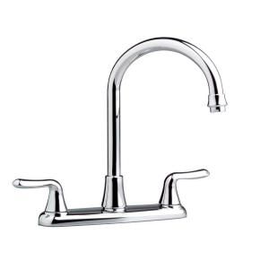 American Standard Colony Soft 2 Handle Kitchen Faucet in Polished Chrome with Gooseneck Spout 4275.550.002