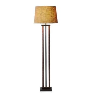 Home Decorators Collection Whip 58 in. Bronze With Leather Floor Lamp 1000100280
