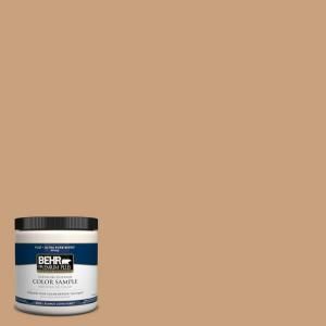 BEHR Premium Plus 8 oz. #270F 4 Peanut Butter Interior/Exterior Paint Sample 270F 4PP