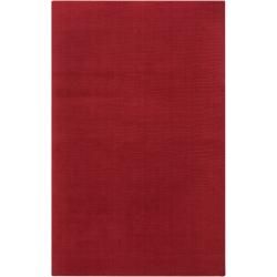 Hand crafted Red Solid Casual Vaga Wool Rug (3'3 x 5'3) 3x5   4x6 Rugs