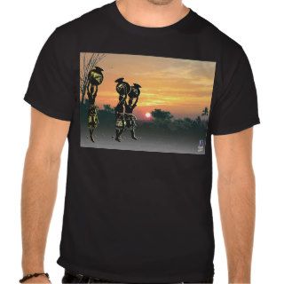 African maidens with calabashes at dusk tshirts