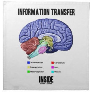 Information Transfer Inside (Brain Anatomy) Printed Napkin