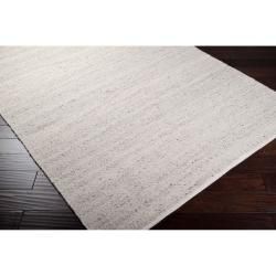 Hand woven White Canister Wool Rug (8' x 11') Surya 7x9   10x14 Rugs