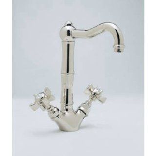 Rohl A1470X 2PN Polished Nickel Single Hole Bar Faucet with Five Spoke Handle A1470X 2   Touch On Kitchen Sink Faucets  