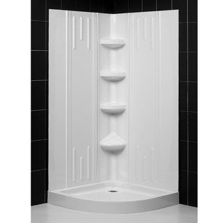 DreamLine Shower Back Wall and Quarter Round 32 inch Shower Tray Combo Kit DreamLine Shower Kits