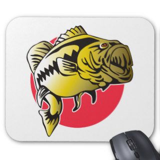 Largemouth Bass fish jumping Mousepad