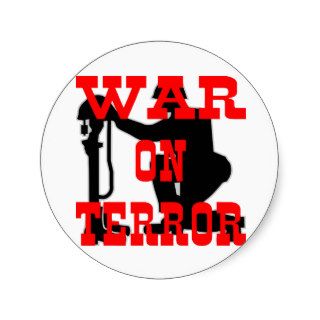 Soldiers Cross 9 11 War On Terror Round Stickers