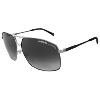Carrera Carrera 19 Men's Silver Black/Grey Gradient Aviator Sunglasses Carrera Fashion Sunglasses