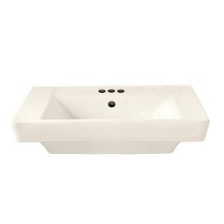 American Standard Boulevard 24 in. Pedestal Sink Basin with 4 in. Faucet Centers in Linen 0641.004.222