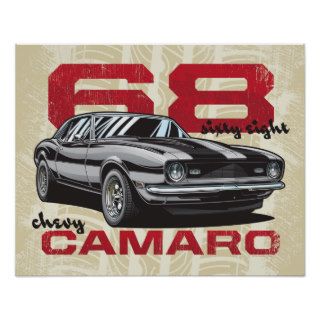 68 Chevy Camaro Poster