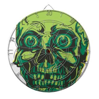 Human skull tattoo dart boards