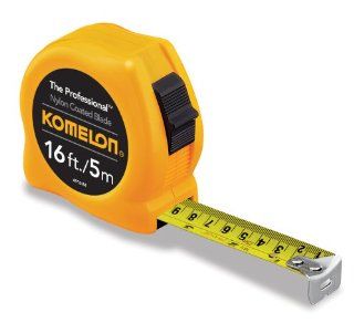 Komelon 4916IM The Professional 16 Foot Inch/Metric Scale Power Tape, Yellow   Tape Measures  