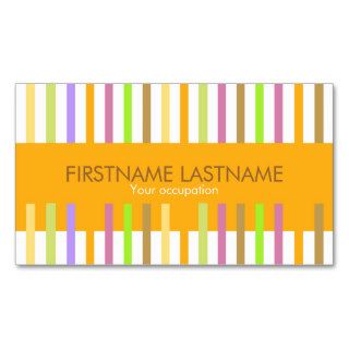 Modern Color Striped Profile Business Card