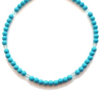 Every Morning Design Turquoise and Blue Glass Necklace Necklaces