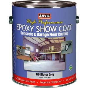 ANViL 1 gal. Dover Grey Epoxy Show Coat Interior/Exterior Concrete and Garage Floor Coating 207963