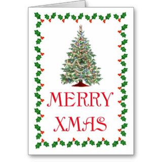Merry Xmas Tree  Greeting Card
