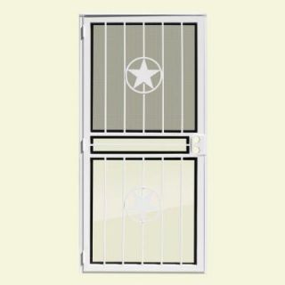 Unique Home Designs Lone Star 34 in. x 80 in. White Recessed Mount Outswing All Season Security Door 1U0370PN0WHGLA