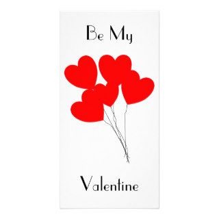 Heart Balloons Valentine Photo Card