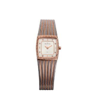 Skagen 384XSRS Ladies Two Tone Mesh Watch Watches