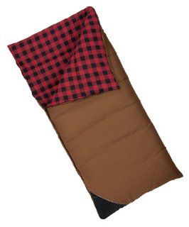 Wenzel Grande Oversize 0 Degree Sleeping Bag (Brown with Plaid Liner)  Winter Sleeping Bags  Sports & Outdoors