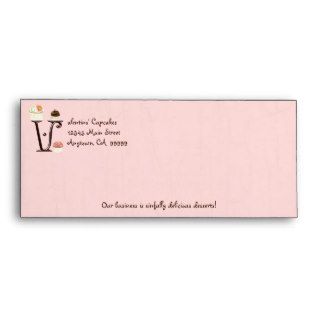 Letter V  Cupcake Business Matching Envelopes