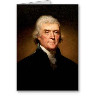 Portrait of Thomas Jefferson by Rembrandt Peale Card