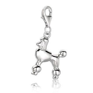 Sterling Silver clip on poodle charm Jewelry