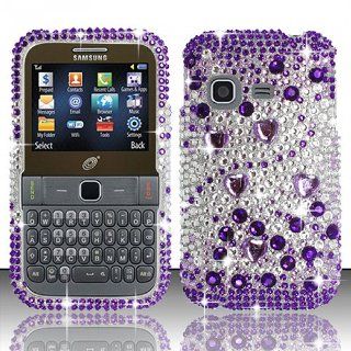 Purple Bling Gem Jeweled Crystal Cover Case for Samsung SGH S390G Cell Phones & Accessories