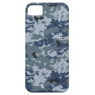 Navy Blue Digital Camouflage Digi Camis iPhone 5 Cases