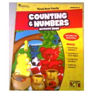 Counting and Numbers Activity Book, Three Bear Family, Grades pre k 2 Books