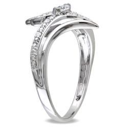 Miadora 10k White Gold 1/6ct TDW Prong set Diamond Ring (G H, I2 I3) Miadora Diamond Rings