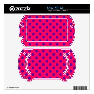 Pink and Purple Polka Dot Decal For PSP Go
