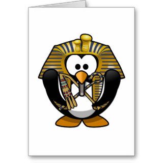 King Tut Penguin Greeting Card