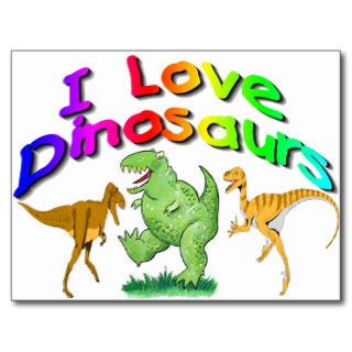 Kids "I Love Dinosaurs" gifts Postcards