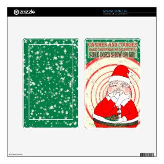 Candies and Cookies Funny Christmas Santa Decals For Kindle Fire