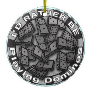 Rather Play Dominoes Christmas Tree Ornament