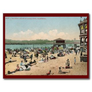Bathing Beach, Santa Cruz CA Vintage Postcards