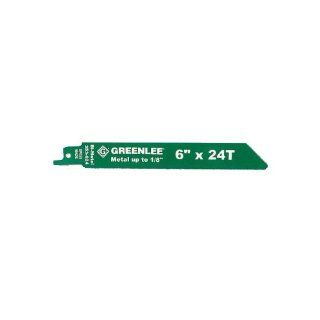 Greenlee 353 624 6 Inch By 3/4 Inch Metal Cutting Reciprocating Saw Blade, 24 TPI, 5 Pack    