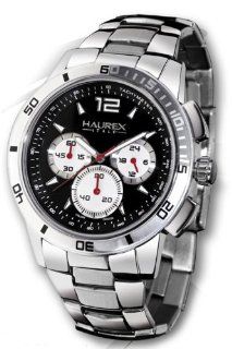 Haurex Italy Men's 0A355UNS Premiere Chronograph Tachymeter Bezel Luminous Bracelet Watch Haurex Italy Watches