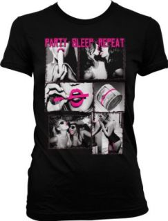 Party, Sleep, Repeat Ladies Junior Fit T shirt Fashion T Shirts Clothing