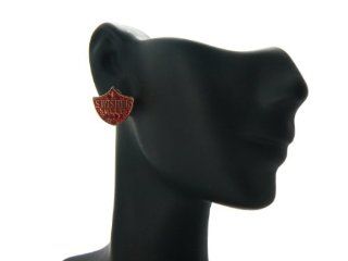 2 Pairs of Red Swisher Sweets Iced Out Stud Earrings Unisex Jewelry