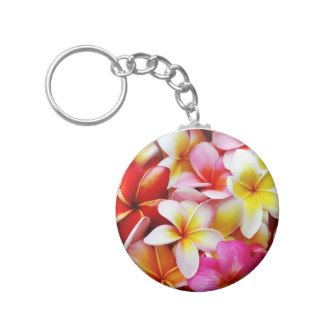 Plumeria Frangipani Hawaii Flower Customized Key Chain