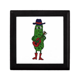 Funny Pickle Playing Red Guitar Gift Boxes