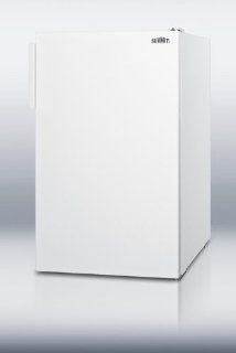 Summit CM405BI7 Commercially listed 20" wide built in undercounter refrigerator freezer in white