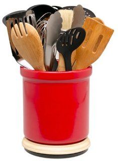 Chef Philippe 20 Piece Deluxe Rotating Tub O Tools Set, Red Kitchen & Dining
