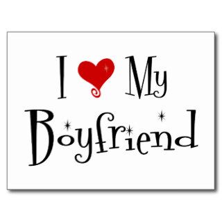 I Love My Boyfriend (2) Postcard
