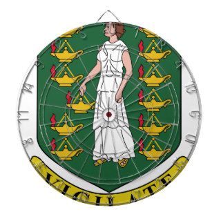British Virgin Islands Coat of Arms Dartboard With Darts