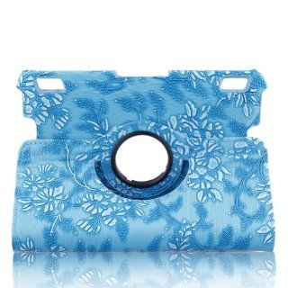 TOPCHANCES 360 Degree Rotating Stand PU Leather Case (Blue Emblossed Flower) Super Slim Smart Cover Case for the 2013 Kindle Fire HDX 7 with Auto Sleep/Wake Function Built in Stand. Kitchen & Dining