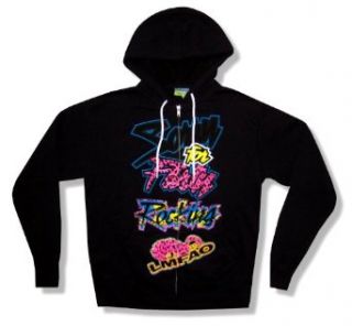 Bravado Adult LMFAO "Rocking" Black Zip Hoodie Sweatshirt Novelty Athletic Sweatshirts Clothing