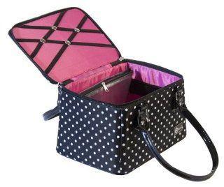 Creative Options 700 361 Crafter's Tapered Tote, Black with White Dots and Magenta Interior